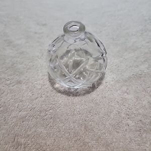 Vintage Clear Crystal Oil Lamp Candle 2-3/4”Round, No Wick